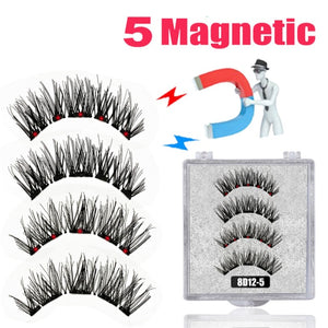 Magnetic  Natural False Lashes+Tweezers