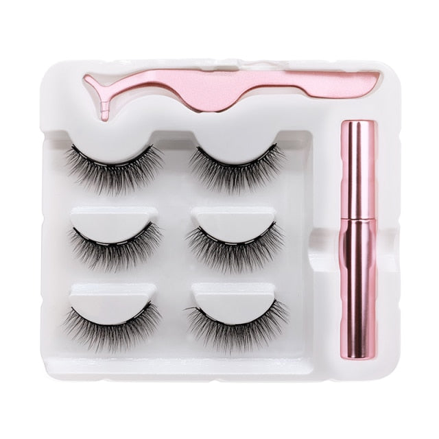 Magnetic Reusable Liquid Eyeliner & Eyelashes Set