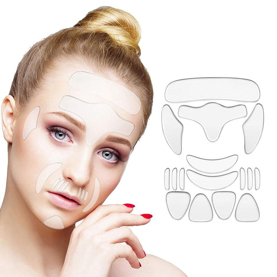 16Pcs Reusable Silicone Anti Face Forehead