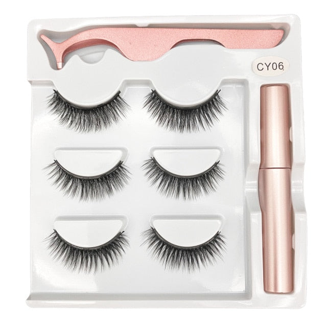 Magnetic Reusable Liquid Eyeliner & Eyelashes Set