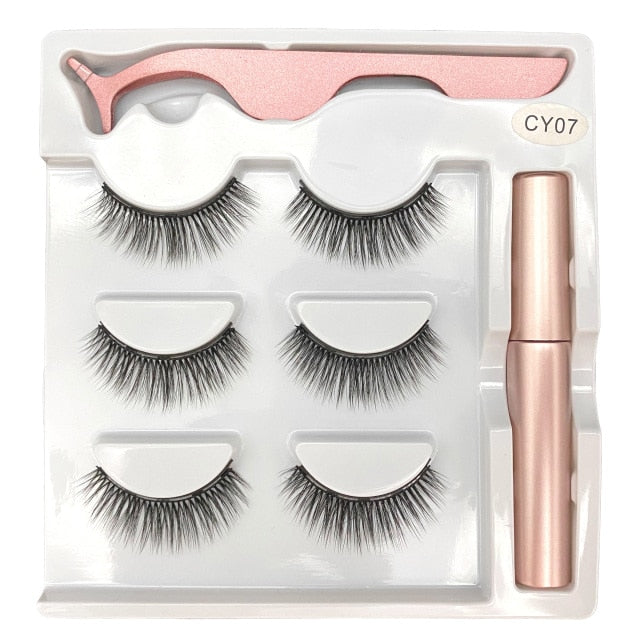 Magnetic Reusable Liquid Eyeliner & Eyelashes Set