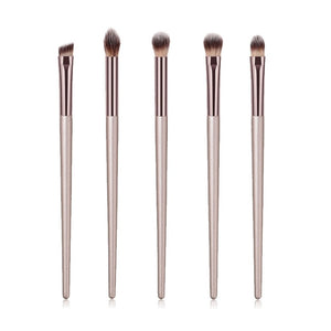 Champagne makeup brushes set